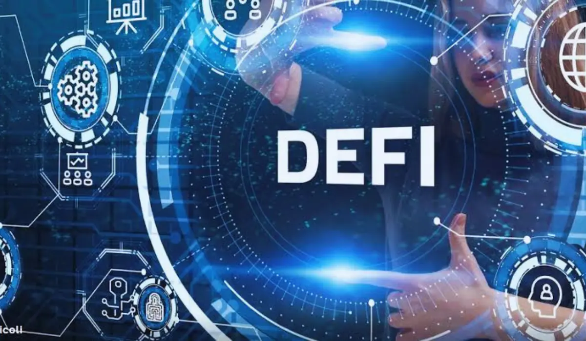 Crypto trader using a decentralized finance platform to exchange digital assets securely